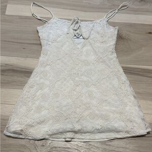 Lace Halter Tank Top in Ivory